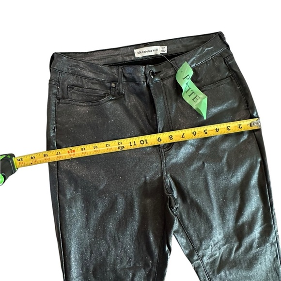 RM Rebecca Minkoff Black Shimmer Pants Size 12P - Picture 10 of 16